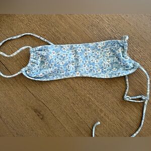 Abercrombie & Fitch Floral Blue Bikini Top